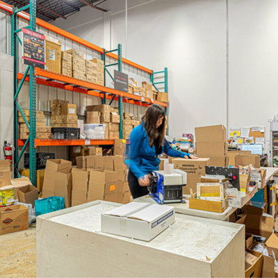 inside of SpunkyJunky's warehouse